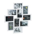 Colaj rama foto pentru 10 poze, alb, dimensiuni 10x15, Relaxdays