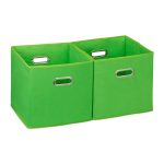 Set 2 cutii depozitare Relaxdays, 27 l, verde, 30 x 30 x 30 cm
