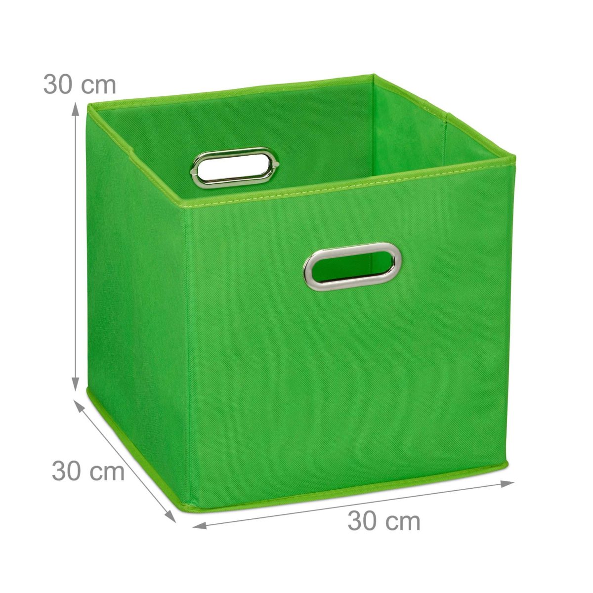 Set 2 cutii depozitare Relaxdays, 27 l, verde, 30 x 30 x 30 cm - imagine 3