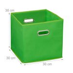 Set 2 cutii depozitare Relaxdays, 27 l, verde, 30 x 30 x 30 cm - imagine 3