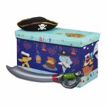 Cutie de depozitare pentru camera copiilor, dimensiuni 36 x 60,5 x 30,5 cm, vanatoare de comori, Relaxdays