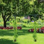Pergola din fier pentru flori cataratoare, 205 x 202 x 52 cm, verde inchis, Relaxdays - imagine 2