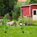 Pergola din fier pentru flori cataratoare, 205 x 202 x 52 cm, verde inchis, Relaxdays - imagine 3