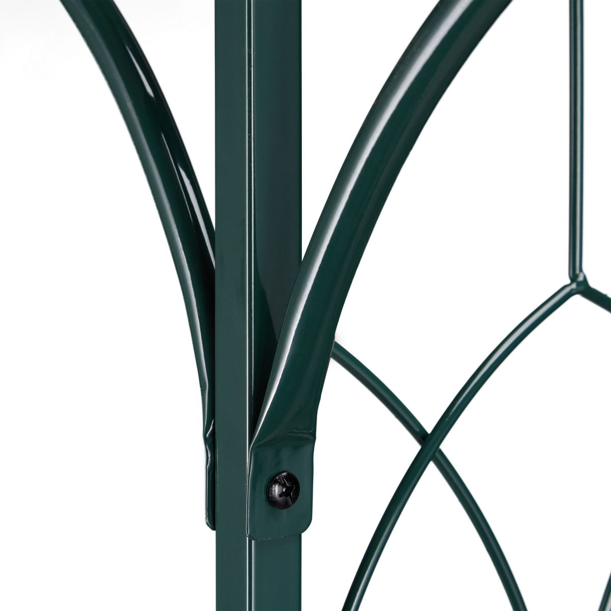 Pergola din fier pentru flori cataratoare, 205 x 202 x 52 cm, verde inchis, Relaxdays - imagine 6