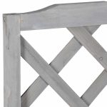 Jardiniera cu spalier pentru flori cataratoare, lemn de brad, gri, 150 x 70 x 30 cm - imagine 5