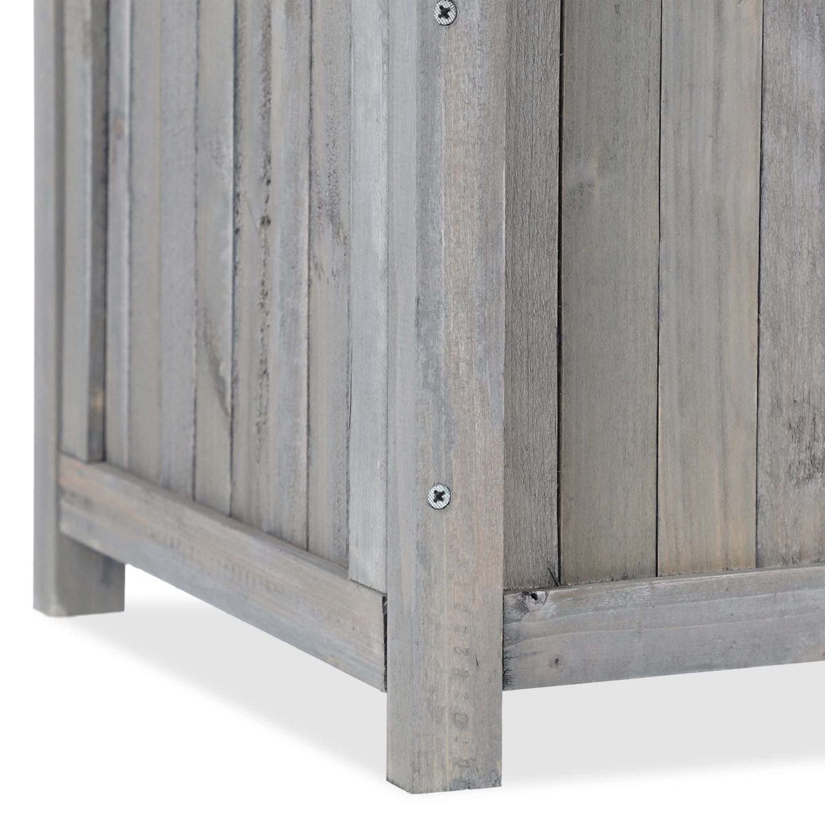 Jardiniera cu spalier pentru flori cataratoare, lemn de brad, gri, 150 x 70 x 30 cm - imagine 6