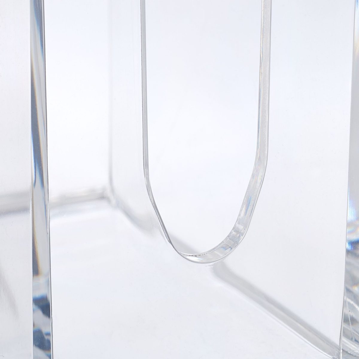 Organizator pentru dischete si betisoare cosmetice, acril, transparent, 13 x 15 x 11 cm - imagine 7