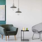 Masuta de cafea, din MDF/metal, 59,5 x 30 x 45 cm, negru - imagine 3