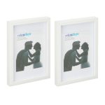 Set 2 rame foto pentru poze 20 x 30, alb, Relaxdays