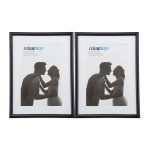 Set 2 rame pentru poze, dimensiuni 15 x 20 cm, negru, Relaxdays