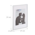 Set 2 rame pentru fotografii 20x30 cm, alb, Relaxdays - imagine 4