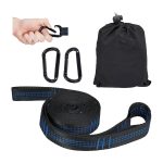 Set de fixare pentru hamac, 2x curele de copac, 2x carlige, 1x geanta de transport, Relaxdays