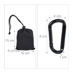 Set de fixare pentru hamac, 2x curele de copac, 2x carlige, 1x geanta de transport, Relaxdays - imagine 5