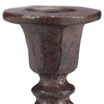 Sfesnic vintage, fabricat din fonta, dimensiunsi 19 x 9 cm, maro/negru, Relaxdays - imagine 6