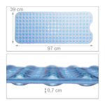 Covoras antiderapant pentru cada XXL, 0,7 x 97 x 39 cm, albastru deschis - imagine 4