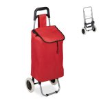 Carucior cumparaturi pliabil cu 2 roti, capacitate incarcare pana la 10 kg, geanta detasabila 25 L, cadru inox, rosu, 40 x 30 x 91 cm