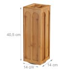 Suport rotativ capsule cafea, tip Dolce Gusto, 8 compartimente, din bambus, pana la 56 de capsule, 40.5 x 14 x 14 cm, RelaxDays - imagine 5