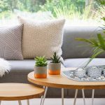 Set decorativ suport pentru 3 lumanari, gri/alb, dimensiuni 7,5 x 38,5 x 16 cm, Relaxdays - imagine 3