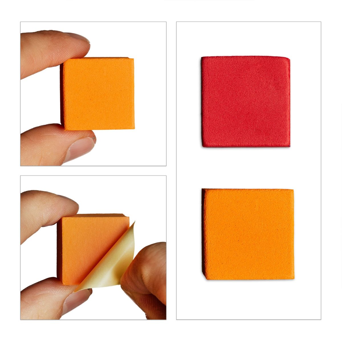 Ceas de perete, multicolor, adeziv, dimensiuni 10,5 x 3,5 cm, Relaxdays - imagine 7