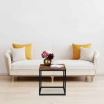 Masuta cafea, design industrial, MDF/otel, maro/negru - imagine 2