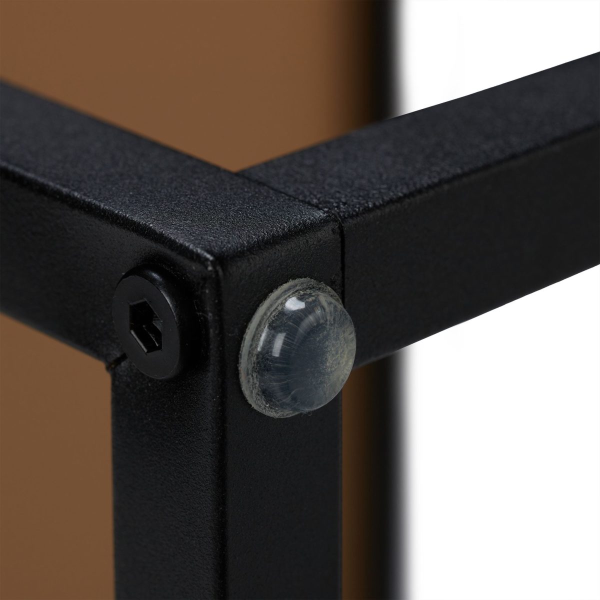 Masuta cafea, design industrial, MDF/otel, maro/negru - imagine 6