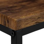 Masuta cafea, design industrial, MDF/otel, maro/negru - imagine 7