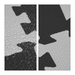 Covoras din spuma EVA Relaxdays, tip puzzle, Alb/Gri, 9 piese, moale, 91x91 cm - imagine 6