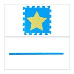 Covoras din spuma EVA Relaxdays, tip puzzle, Albastru/Galben, 9 piese, moale, 91x91 cm - imagine 9