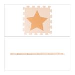 Covoras din spuma EVA Relaxdays, tip puzzle, Portocaliu/Bej, 9 piese, moale, 91x91 cm - imagine 8