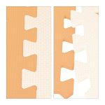 Covoras din spuma EVA Relaxdays, tip puzzle, Portocaliu/Bej, 9 piese, moale, 91x91 cm - imagine 7