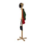 Cuier tip pom din bambus cu 12 agatatori, dimensiuni 179,5 x 50 x 50 cm, Relaxdays