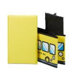 Cutie depozitare jucarii, design autobuz scoala, dimensiuni 27 x 40 x 25 cm, Relaxdays - imagine 5