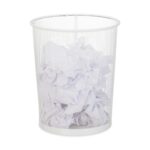 Cos de gunoi Relaxdays, alb, metal, 20 l