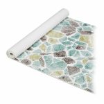 Covor baie, cu model, multicolor, PVC, 300 x 65 cm