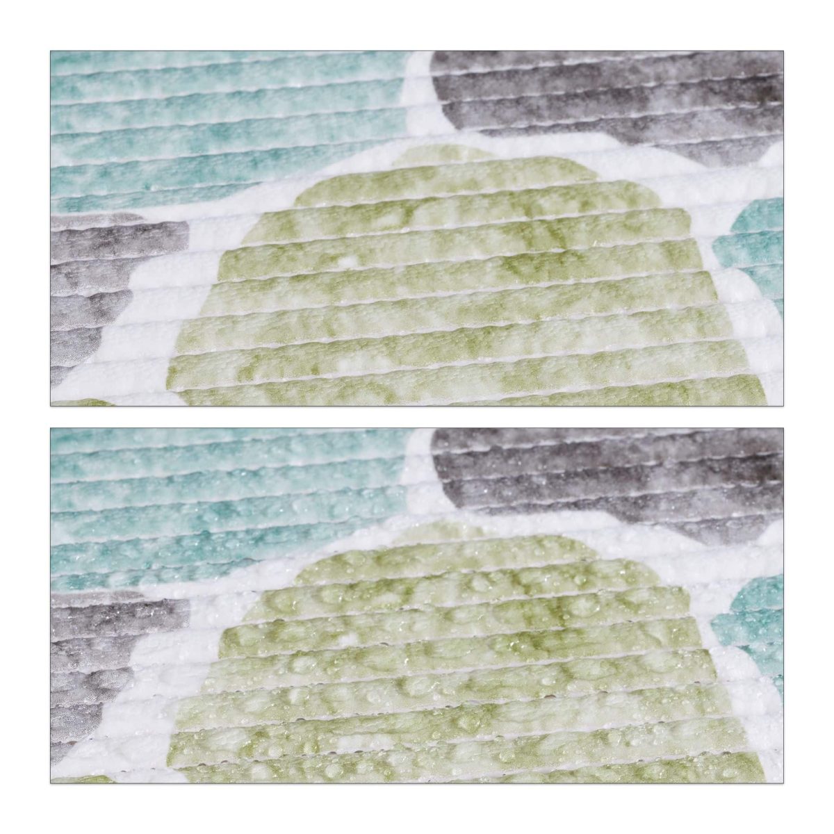 Covor baie, cu model, multicolor, PVC, 150 x 65 cm - imagine 7