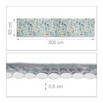 Covor baie, cu model, multicolor, PVC, 300 x 65 cm - imagine 6