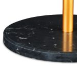 Cuier tip pom din marmura si otel, 5 agatatori, dimensiuni 172 x 29 cm, negru/auriu, Relaxdays - imagine 7