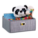 Cutie depozitare Relaxdays, 12 l, gri, 14 x 31 x 31 cm