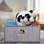 Cutie depozitare Relaxdays, 12 l, gri, 14 x 31 x 31 cm - imagine 2
