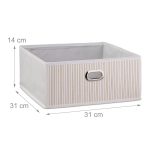 Cutie depozitare Relaxdays, 12 l, alb, 14 x 31 x 31 cm - imagine 3