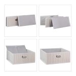 Cutie depozitare Relaxdays, 12 l, alb, 14 x 31 x 31 cm - imagine 4