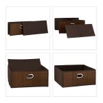 Cutie depozitare Relaxdays, 12 l, maro, 14 x 31 x 31 cm - imagine 3