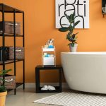 Raft organizare, 2 spatii de depozitare, bucatarie/baie, 39,5 x 25 x 40,5 cm, alb - imagine 4