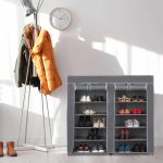 Pantofar tip dulap, Relaxdays, gri, pentru 36 perechi, 107 x 115 x 30 cm - imagine 2