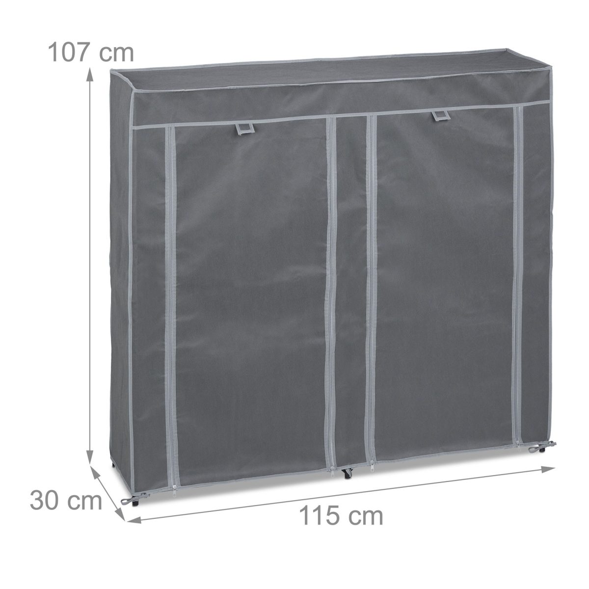 Pantofar tip dulap, Relaxdays, gri, pentru 36 perechi, 107 x 115 x 30 cm - imagine 4
