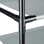 Pantofar cu 5 nivele, Relaxdays, Gri/negru, pentru 20 de perechi, 90.5 x 87.5 x 30 cm - imagine 5