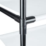 Pantofar cu 5 nivele, Relaxdays, alb/negru, pentru 20 de perechi, 90.5 x 87.5 x 30 cm - imagine 5