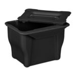 Coș de gunoi suspendat de bucătărie, 5 l, negru, Relaxdays