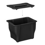 Coș de gunoi suspendat de bucătărie, 5 l, negru, Relaxdays - imagine 2