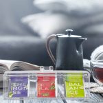 Cutie pentru ceai, 3 compartimente, 9 x 23 x 9,5 cm , transparent - imagine 2